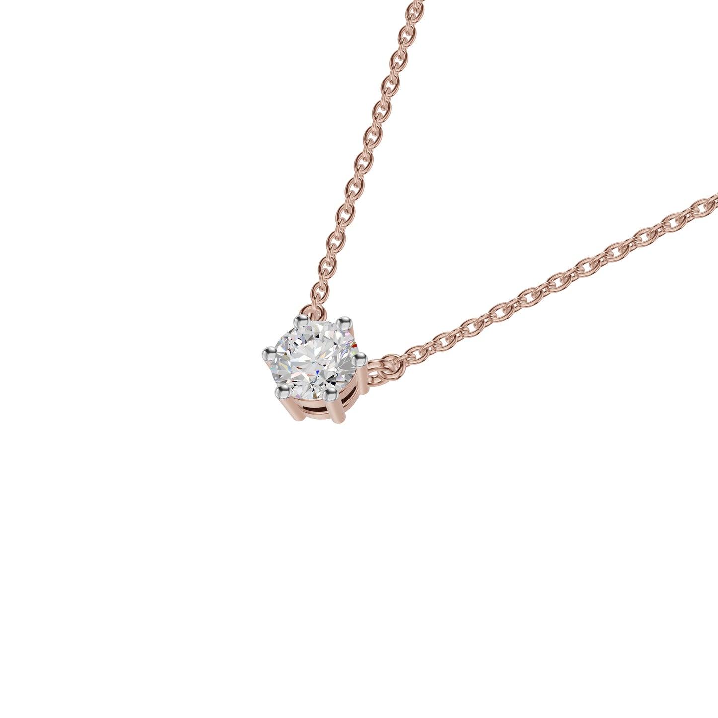 Allure Classic Round Diamond Pendant 18 KT / Rose Gold