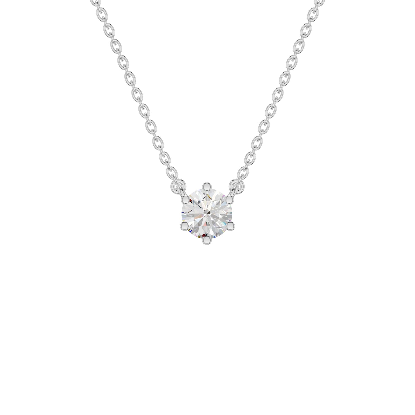 Allure Classic Round Diamond Pendant 18 KT / White Gold