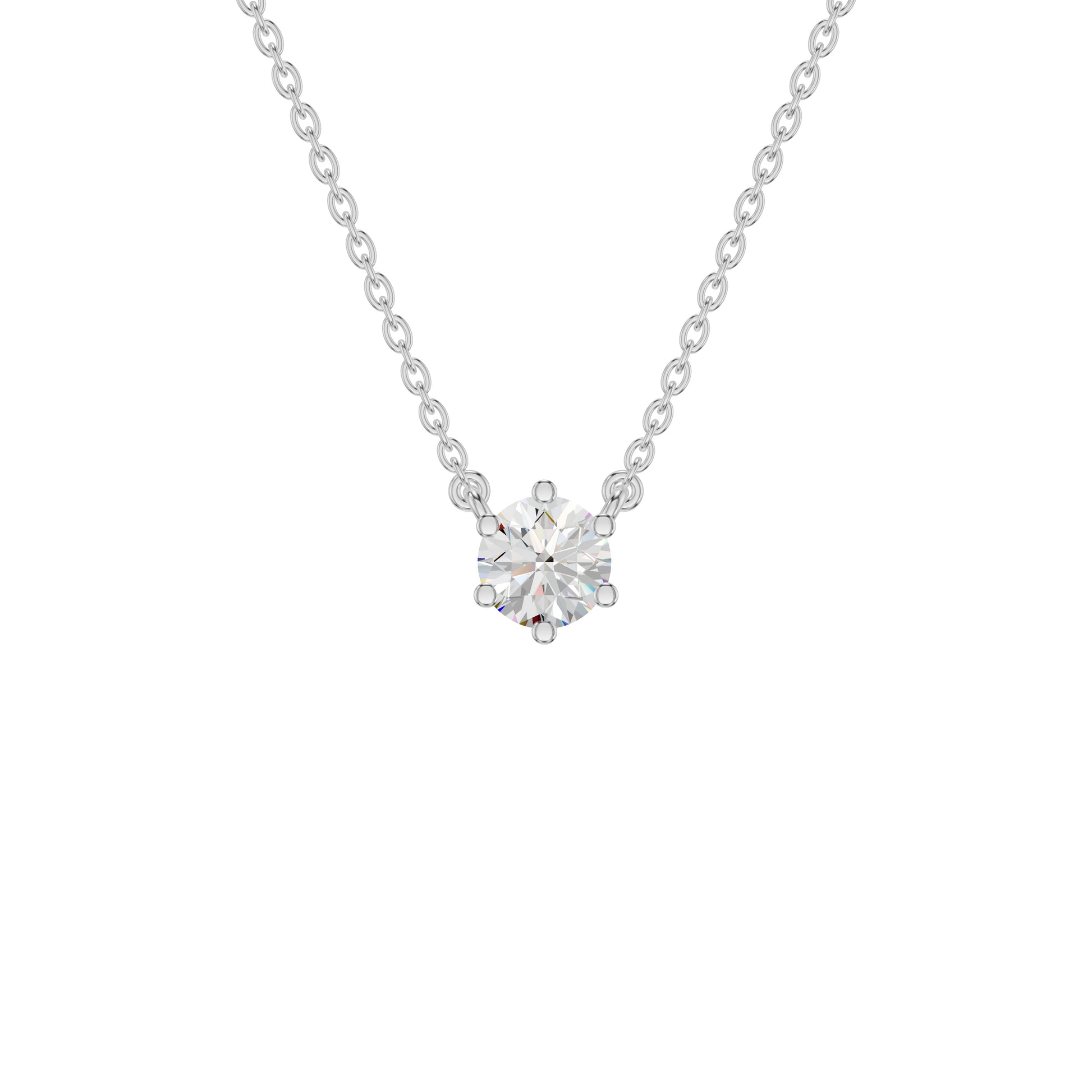 Allure Classic Round Diamond Pendant 18 KT / White Gold