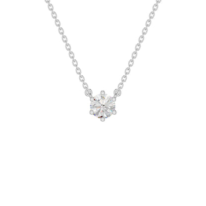 Allure Classic Round Diamond Pendant 18 KT / White Gold