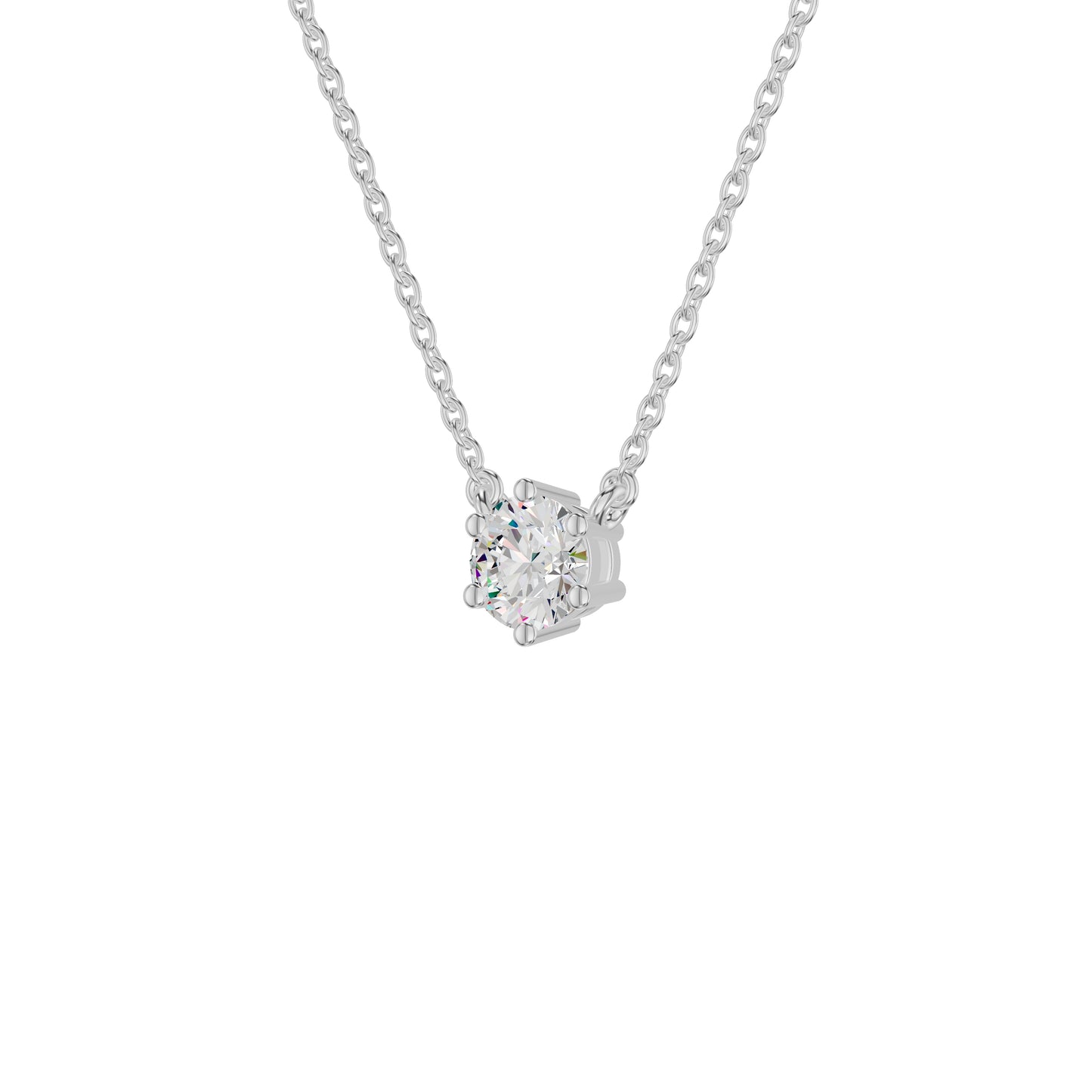 Allure Classic Round Diamond Pendant 18 KT / White Gold