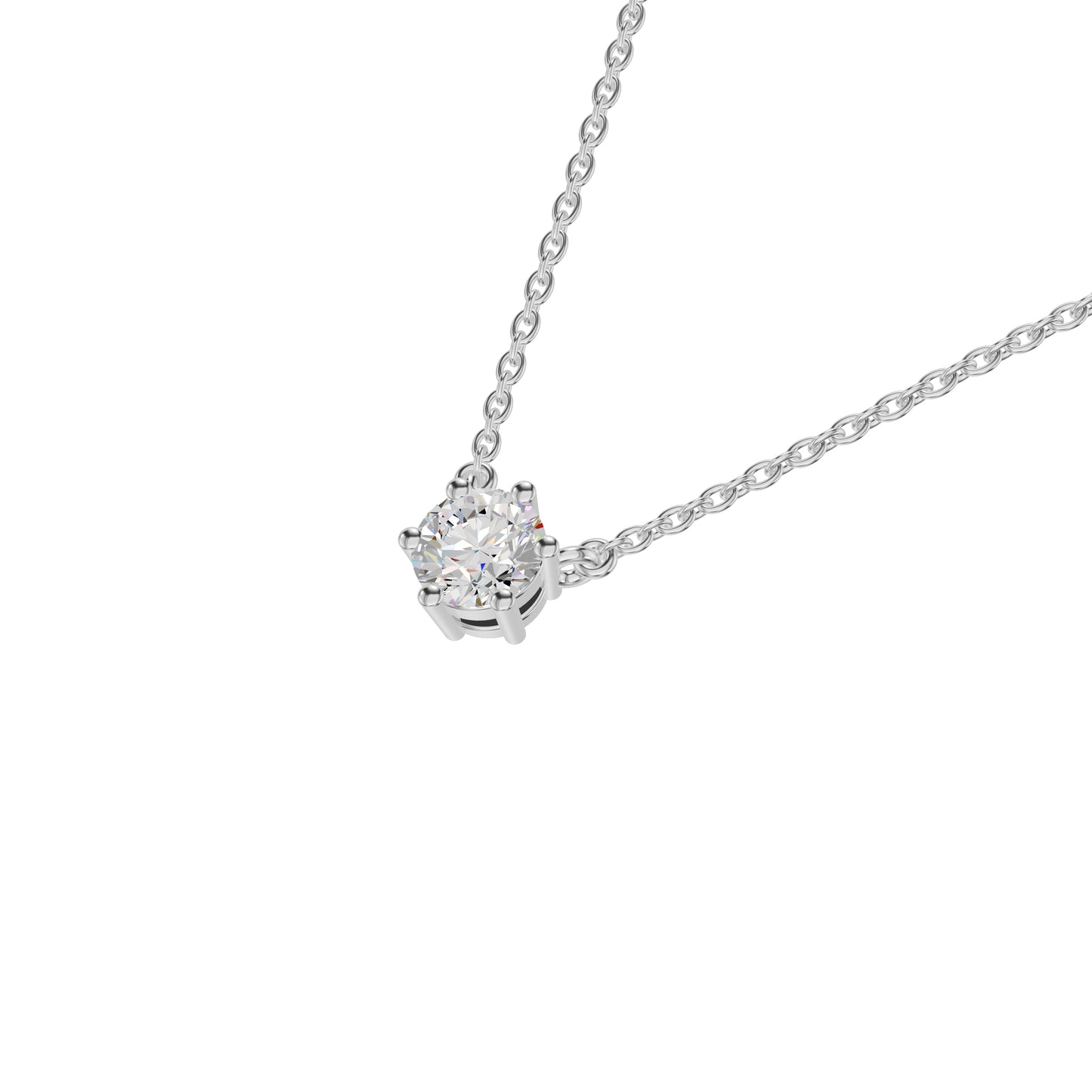 Allure Classic Round Diamond Pendant 18 KT / White Gold