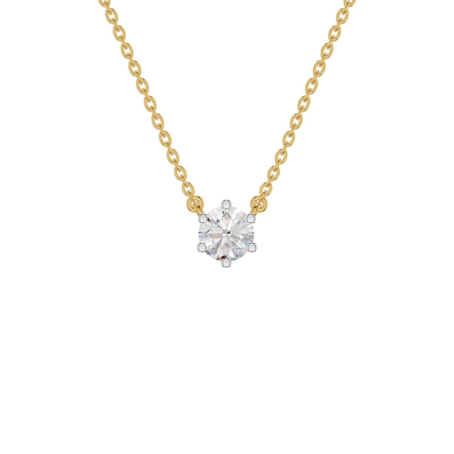 Allure Classic Round Diamond Pendant 18 KT / Yellow Gold