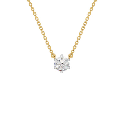 Allure Classic Round Diamond Pendant 18 KT / Yellow Gold