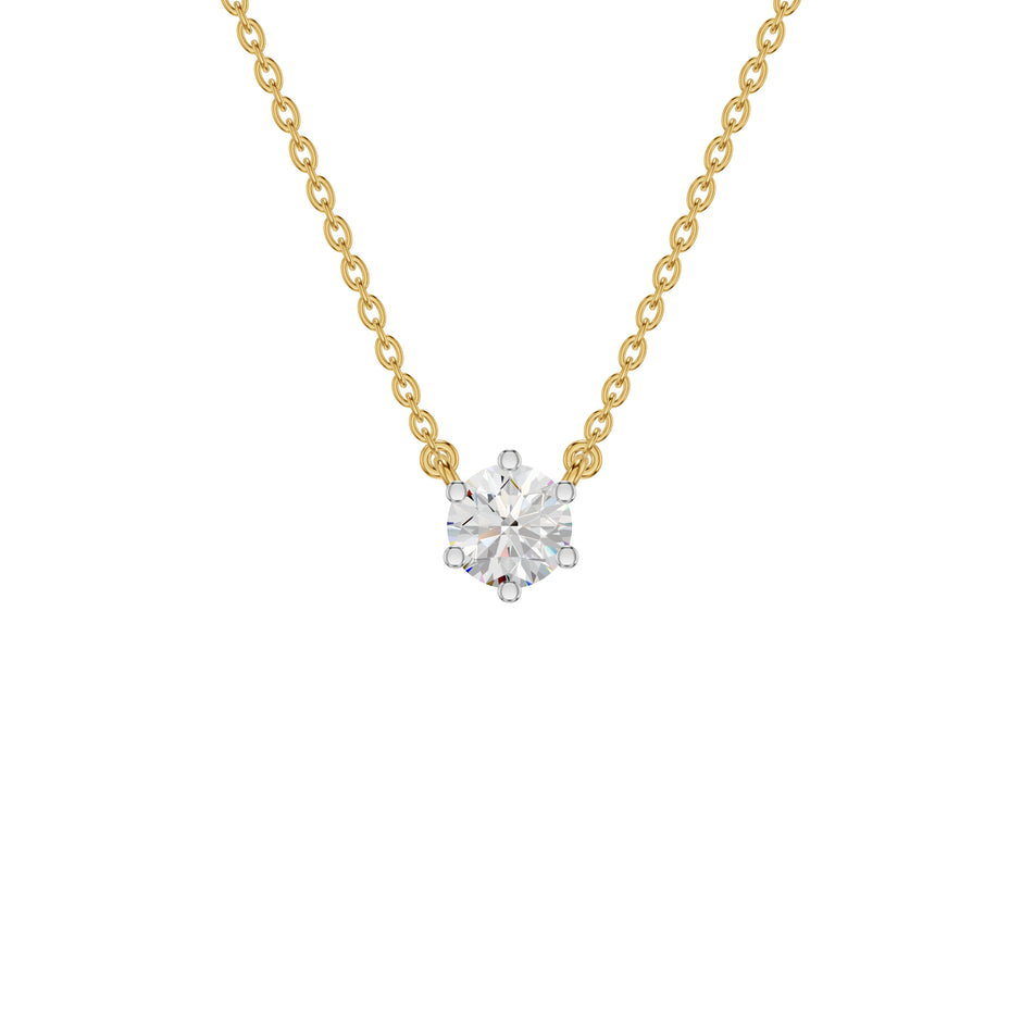 Allure Classic Round Diamond Pendant 18 KT / Yellow Gold