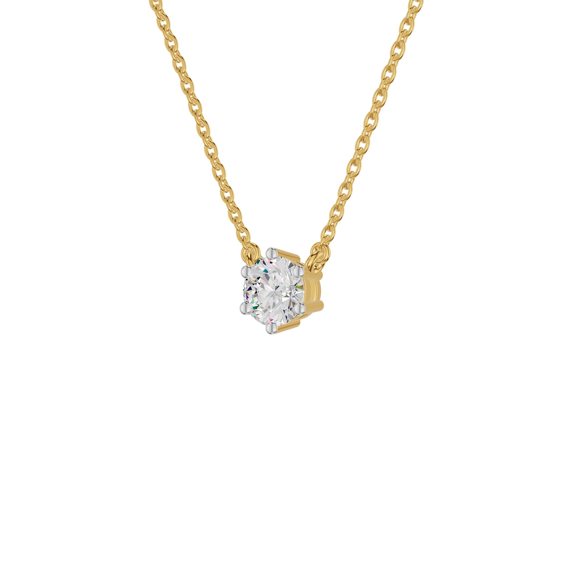 Allure Classic Round Diamond Pendant 18 KT / Yellow Gold