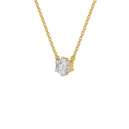Allure Classic Round Diamond Pendant 18 KT / Yellow Gold