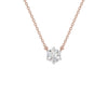 V Shaped Round Diamond Pendant 18 KT / Rose Gold