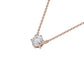 V Shaped Round Diamond Pendant 18 KT / Rose Gold