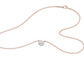 V Shaped Round Diamond Pendant 18 KT / Rose Gold
