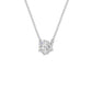 V Shaped Round Diamond Pendant 18 KT / White Gold