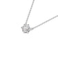 V Shaped Round Diamond Pendant 18 KT / White Gold