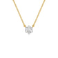 V Shaped Round Diamond Pendant 18 KT / Yellow Gold