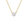 V Shaped Round Diamond Pendant 18 KT / Yellow Gold