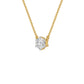 V Shaped Round Diamond Pendant 18 KT / Yellow Gold