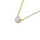 V Shaped Round Diamond Pendant 18 KT / Yellow Gold