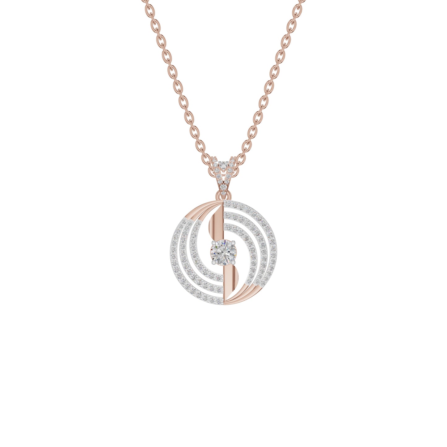 Opulent Opal Diamond Pendant 18 KT / Rose Gold