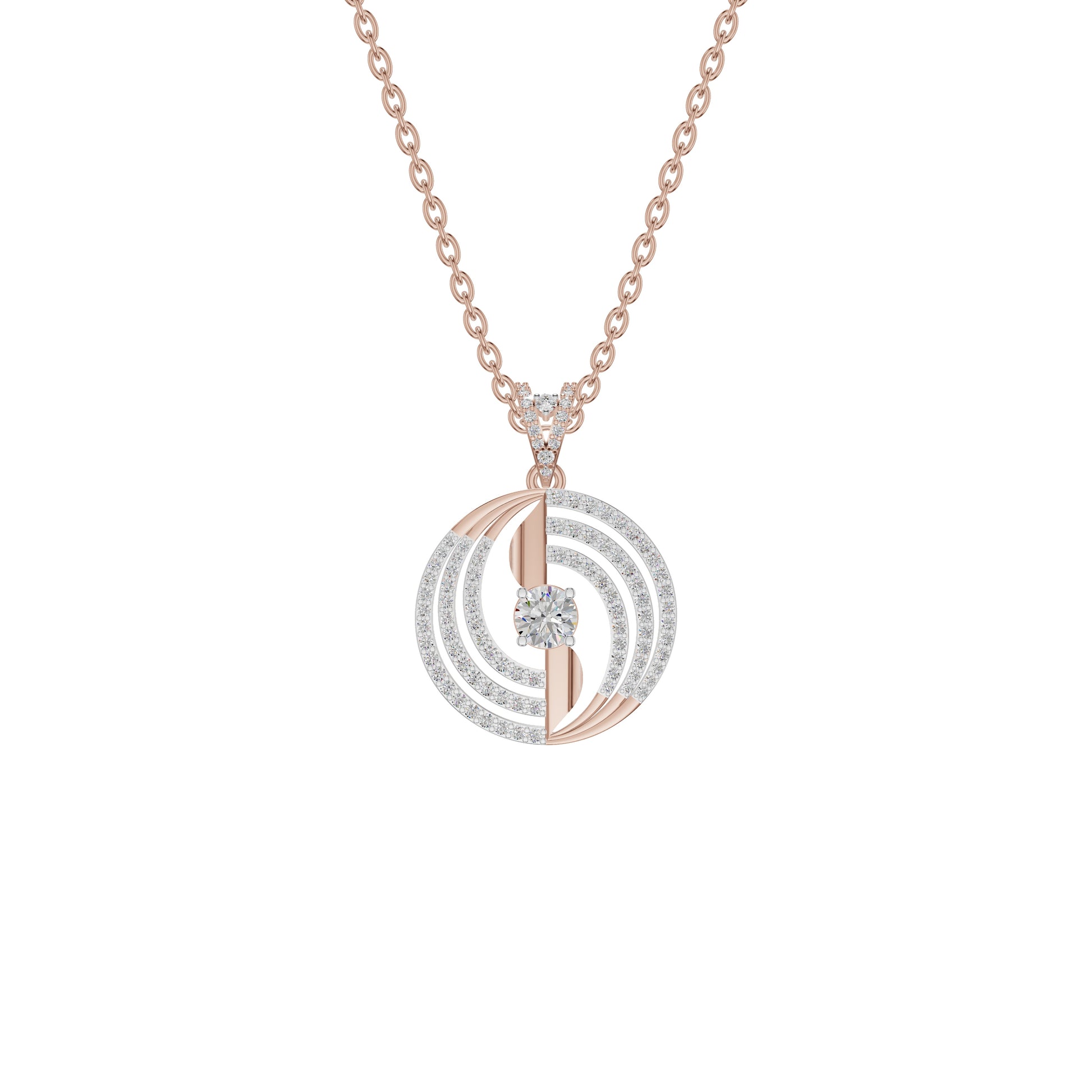 Opulent Opal Diamond Pendant 18 KT / Rose Gold