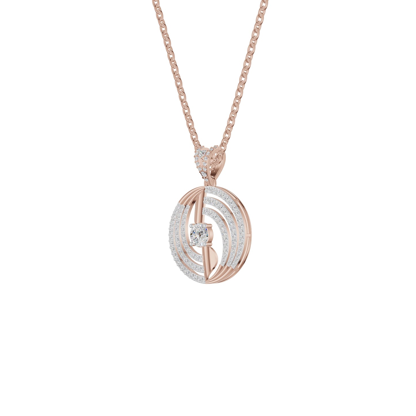 Opulent Opal Diamond Pendant 18 KT / Rose Gold