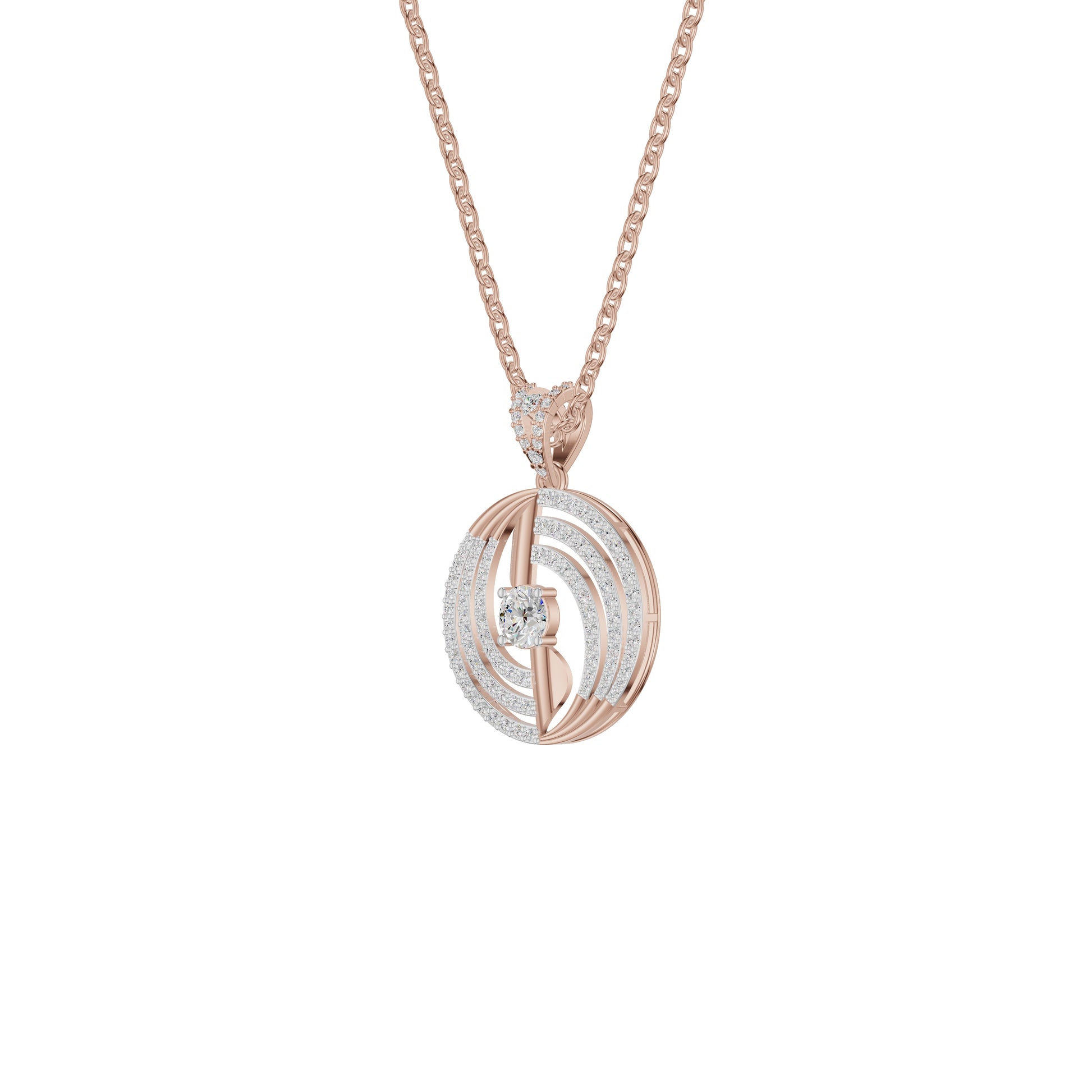 Opulent Opal Diamond Pendant 18 KT / Rose Gold