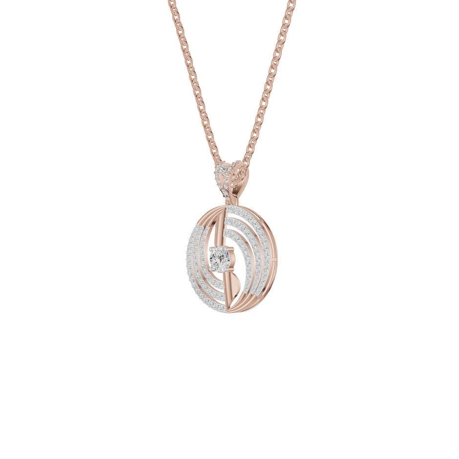 Opulent Opal Diamond Pendant 18 KT / Rose Gold
