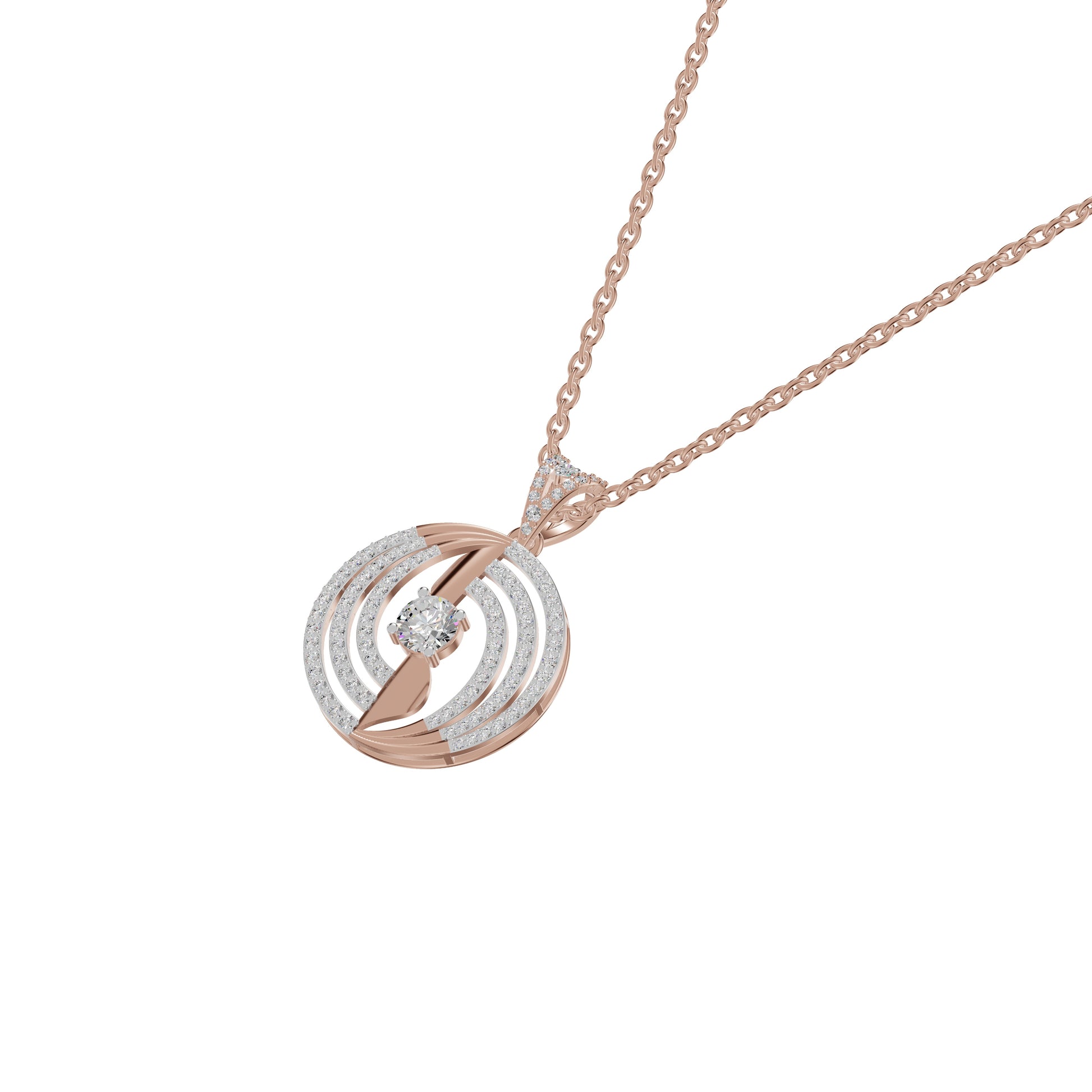 Opulent Opal Diamond Pendant 18 KT / Rose Gold