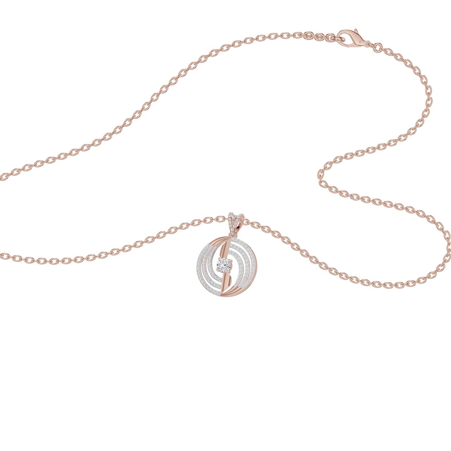 Opulent Opal Diamond Pendant 18 KT / Rose Gold