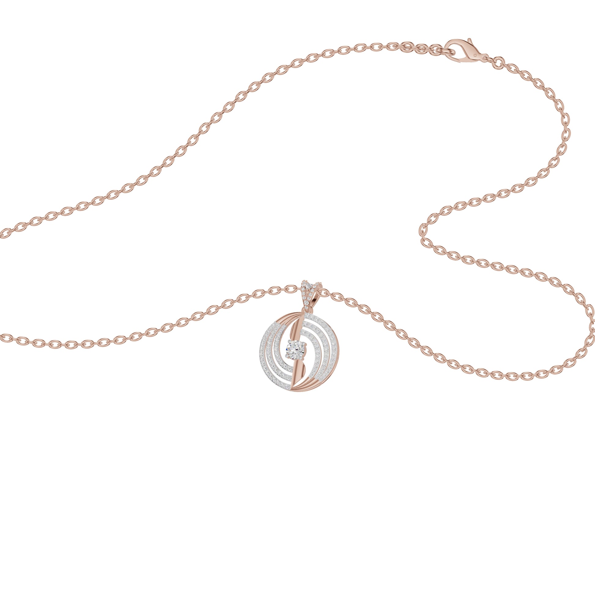 Opulent Opal Diamond Pendant 18 KT / Rose Gold