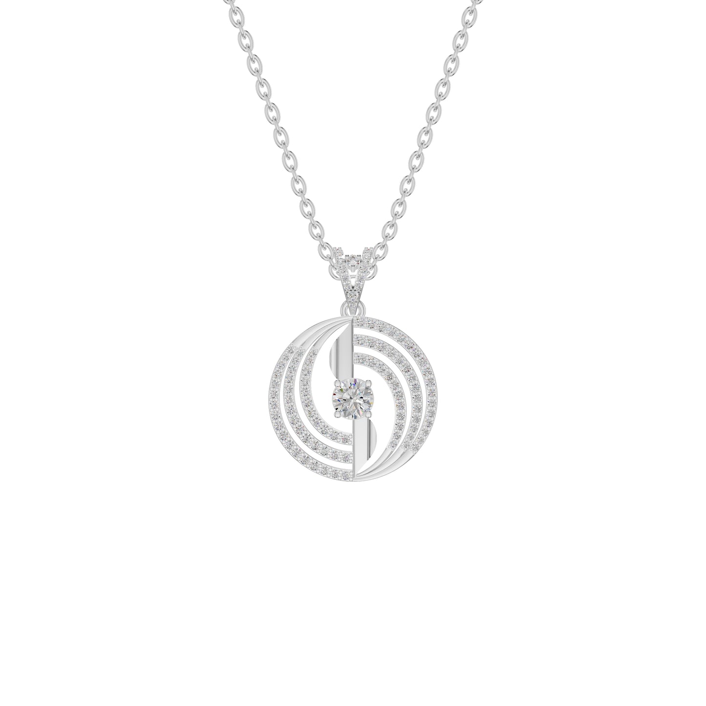 Opulent Opal Diamond Pendant 18 KT / White Gold