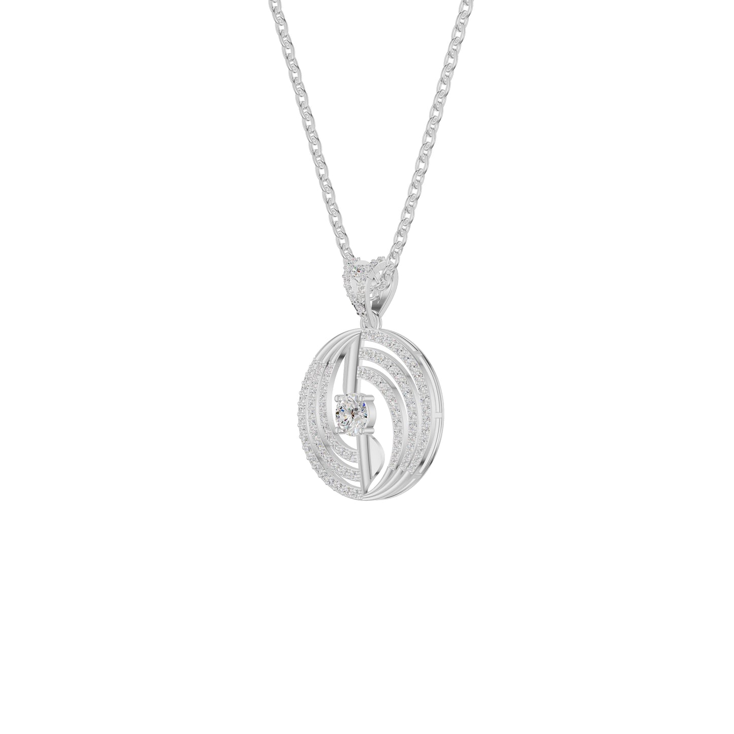 Opulent Opal Diamond Pendant 18 KT / White Gold