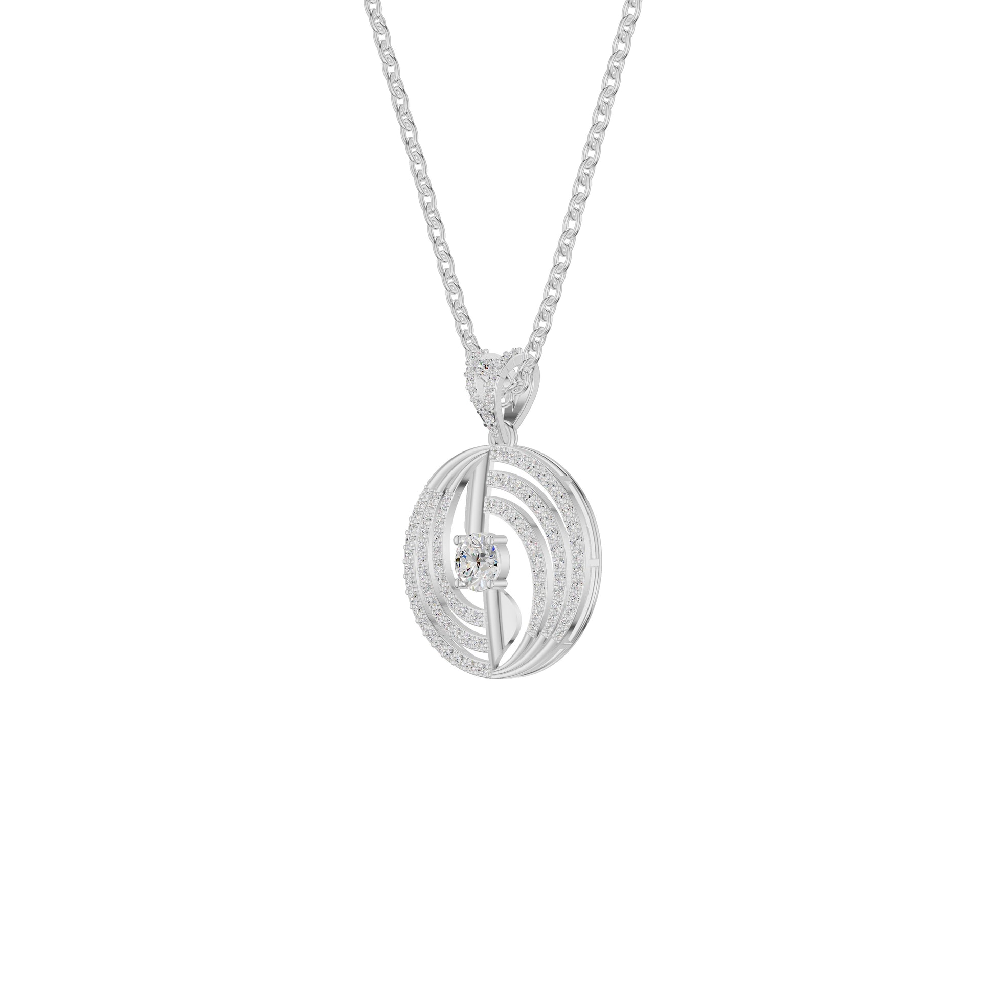 Opulent Opal Diamond Pendant 18 KT / White Gold