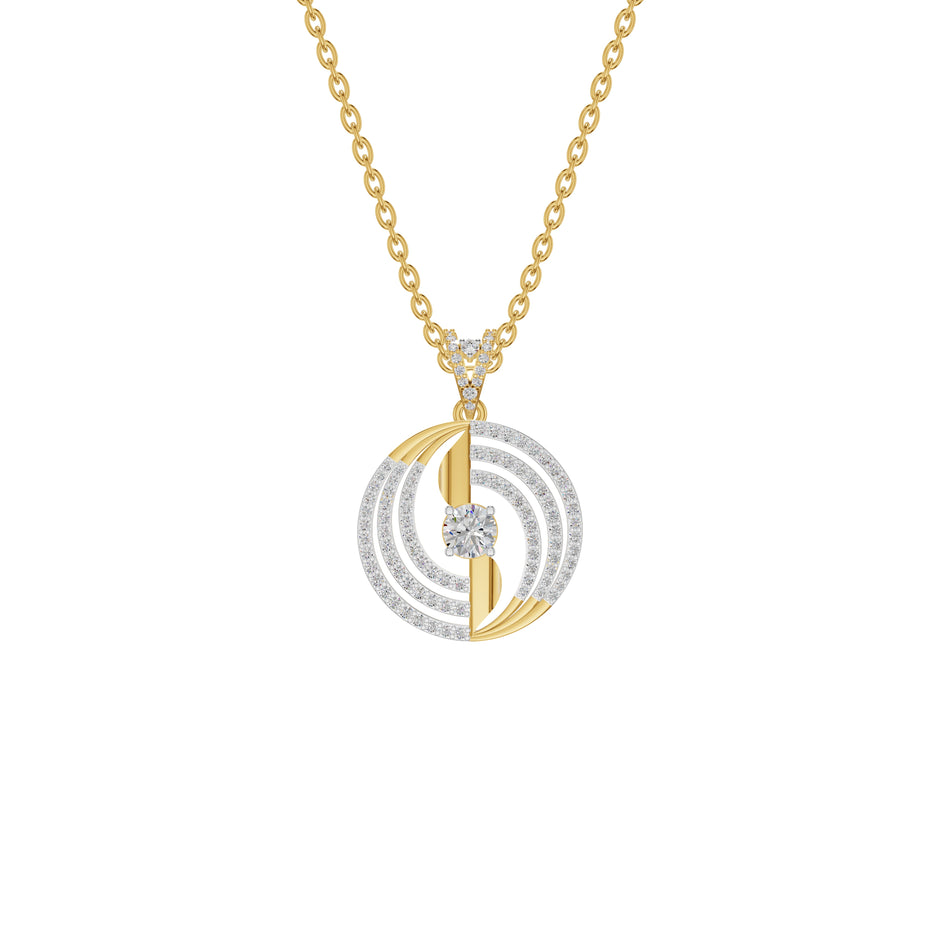 Opulent Opal Diamond Pendant 18 KT / Yellow Gold