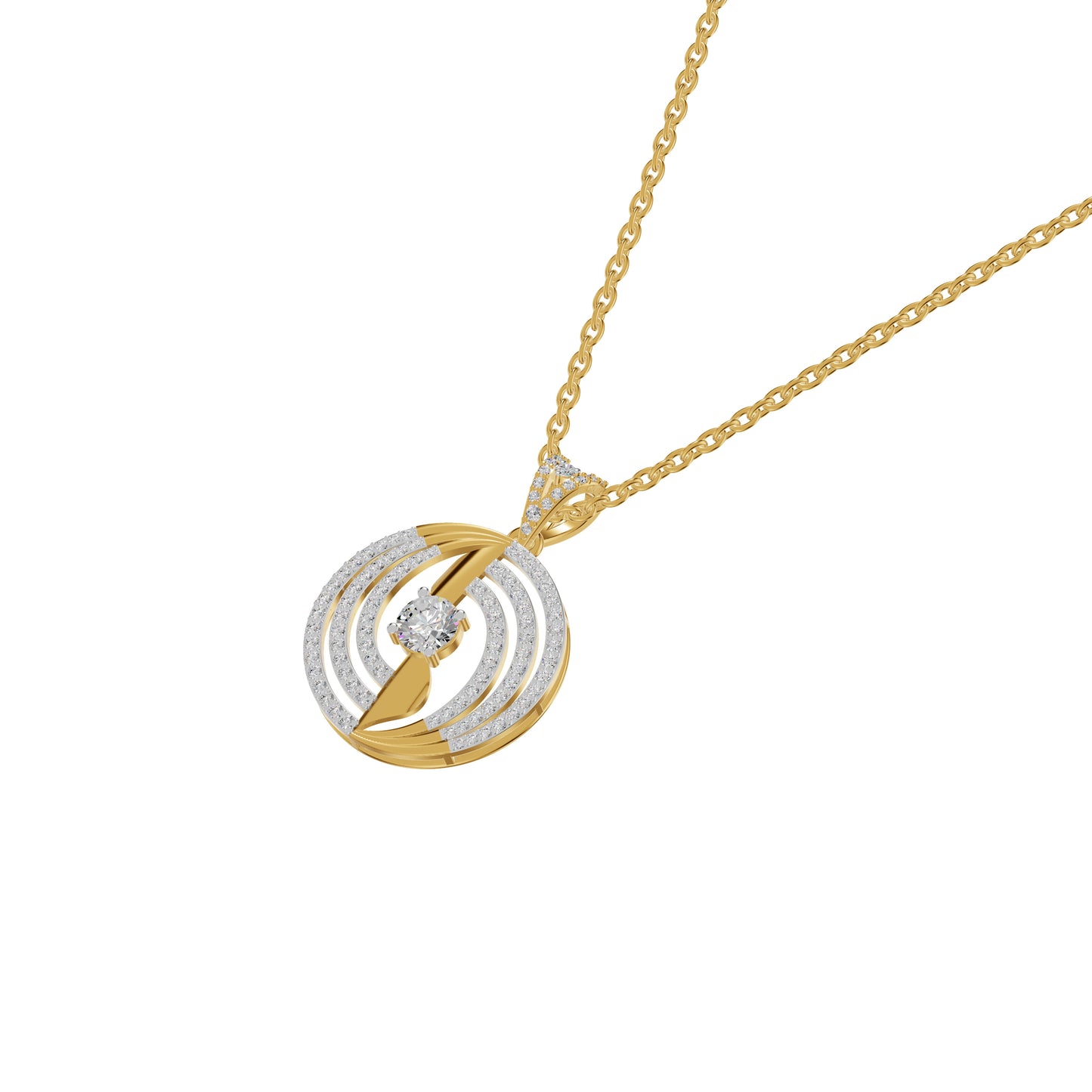 Opulent Opal Diamond Pendant 18 KT / Yellow Gold