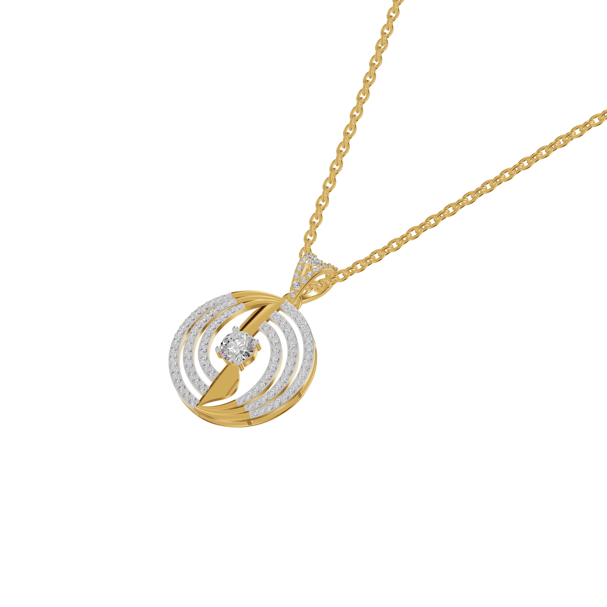 Opulent Opal Diamond Pendant 18 KT / Yellow Gold