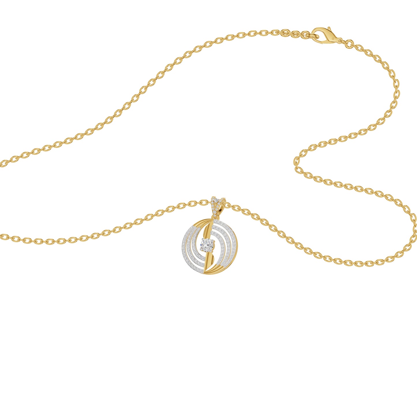 Opulent Opal Diamond Pendant 18 KT / Yellow Gold