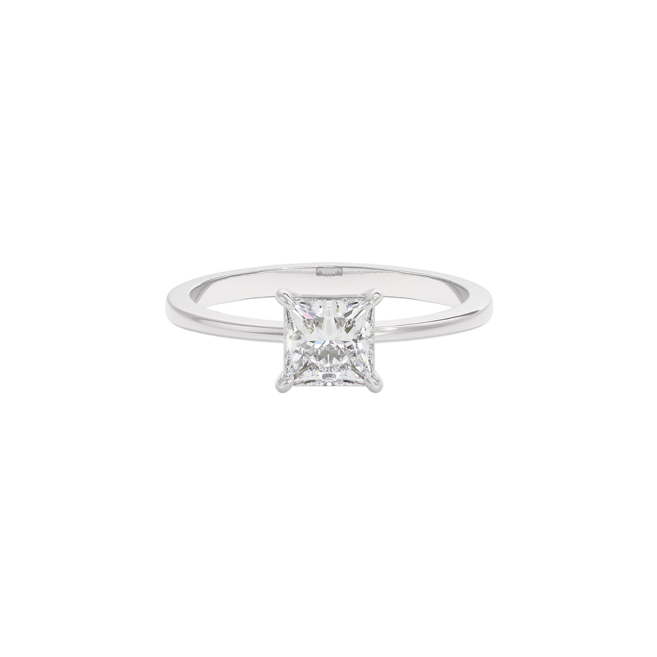 Enchanted Halo Diamond Ring 18 KT / White Gold / 22