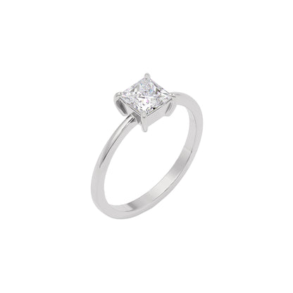 Enchanted Halo Diamond Ring 18 KT / White Gold / 22