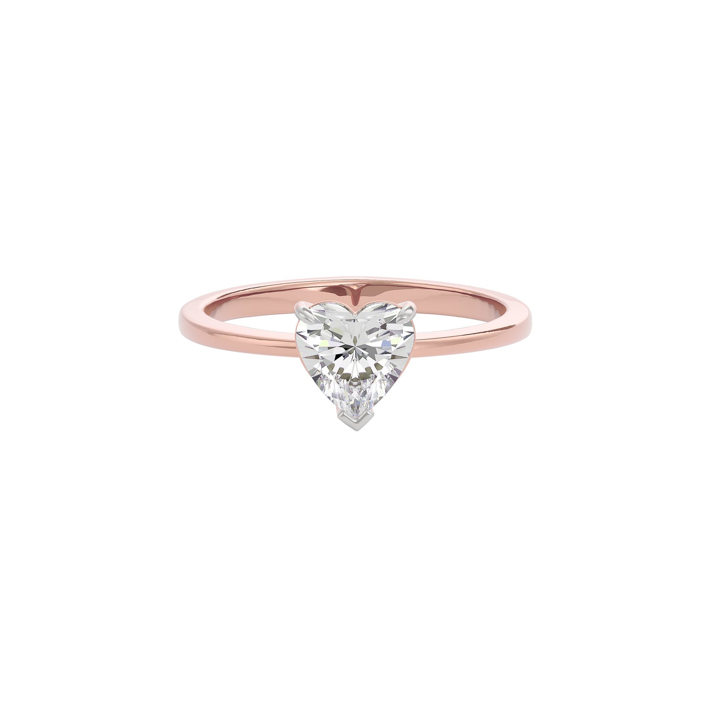 Lustrous Halo Diamond Ring 18 KT / Rose Gold / 22