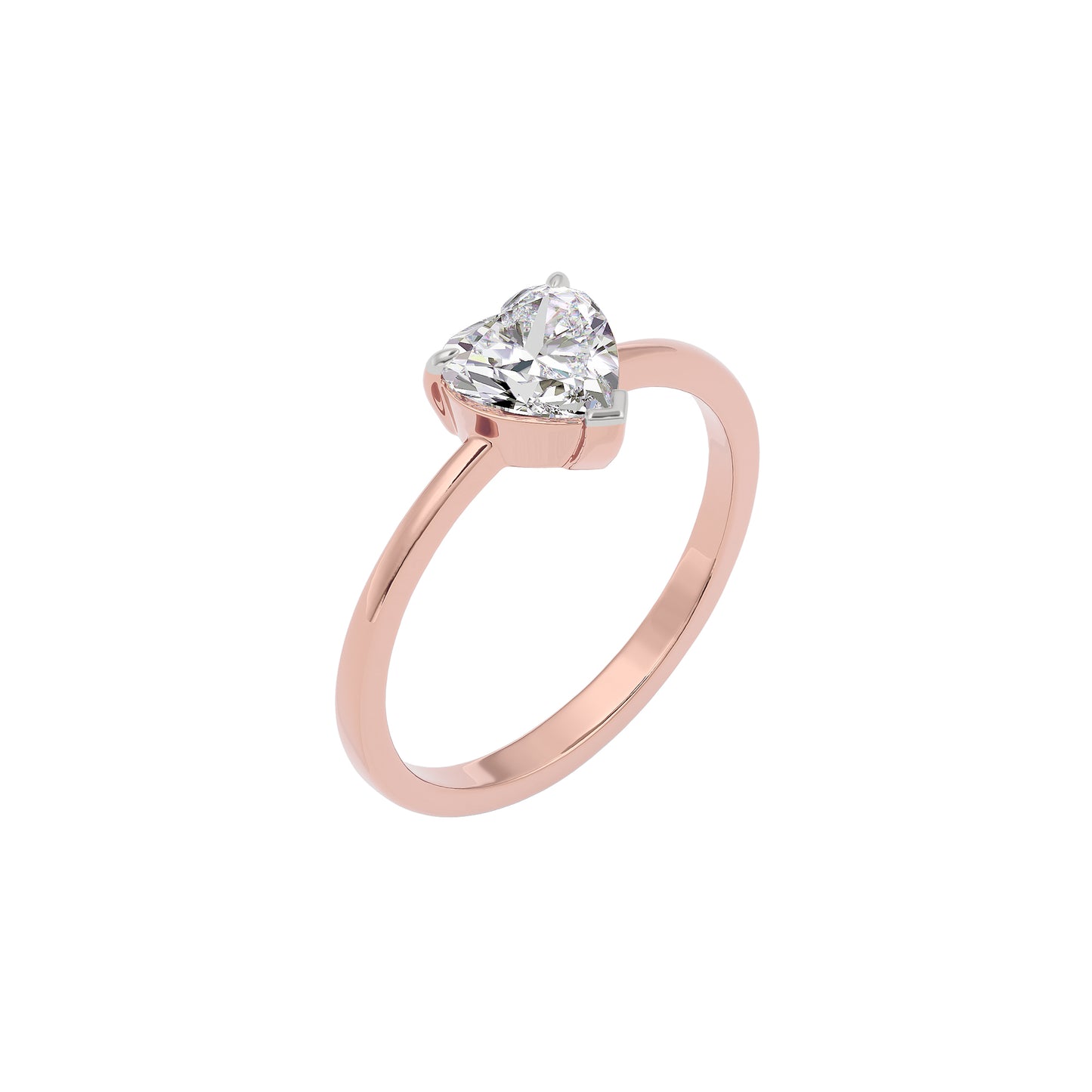 Lustrous Halo Diamond Ring 18 KT / Rose Gold / 22