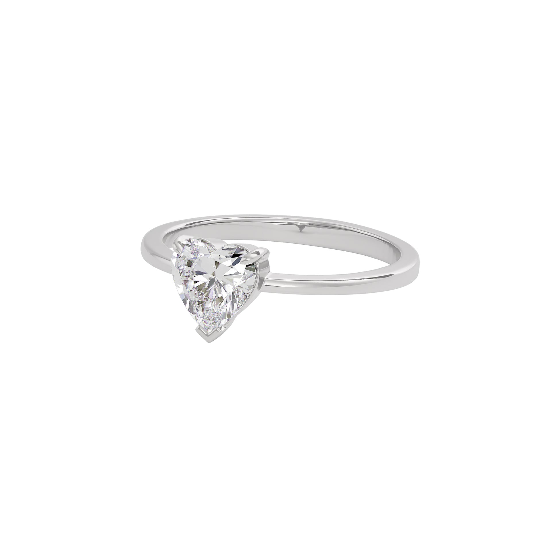 Lustrous Halo Diamond Ring 18 KT / White Gold / 22