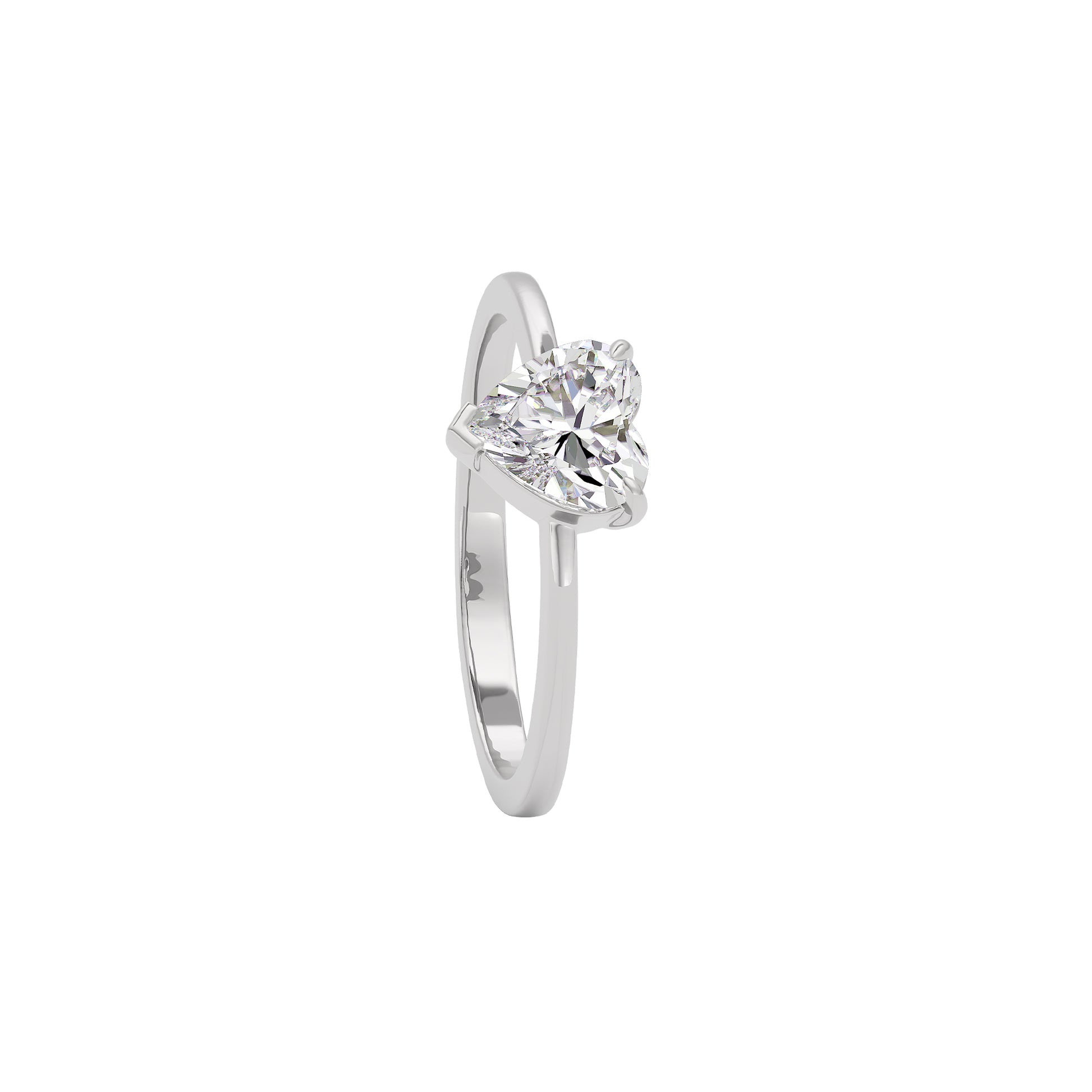 Lustrous Halo Diamond Ring 18 KT / White Gold / 22