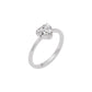 Lustrous Halo Diamond Ring 18 KT / White Gold / 22