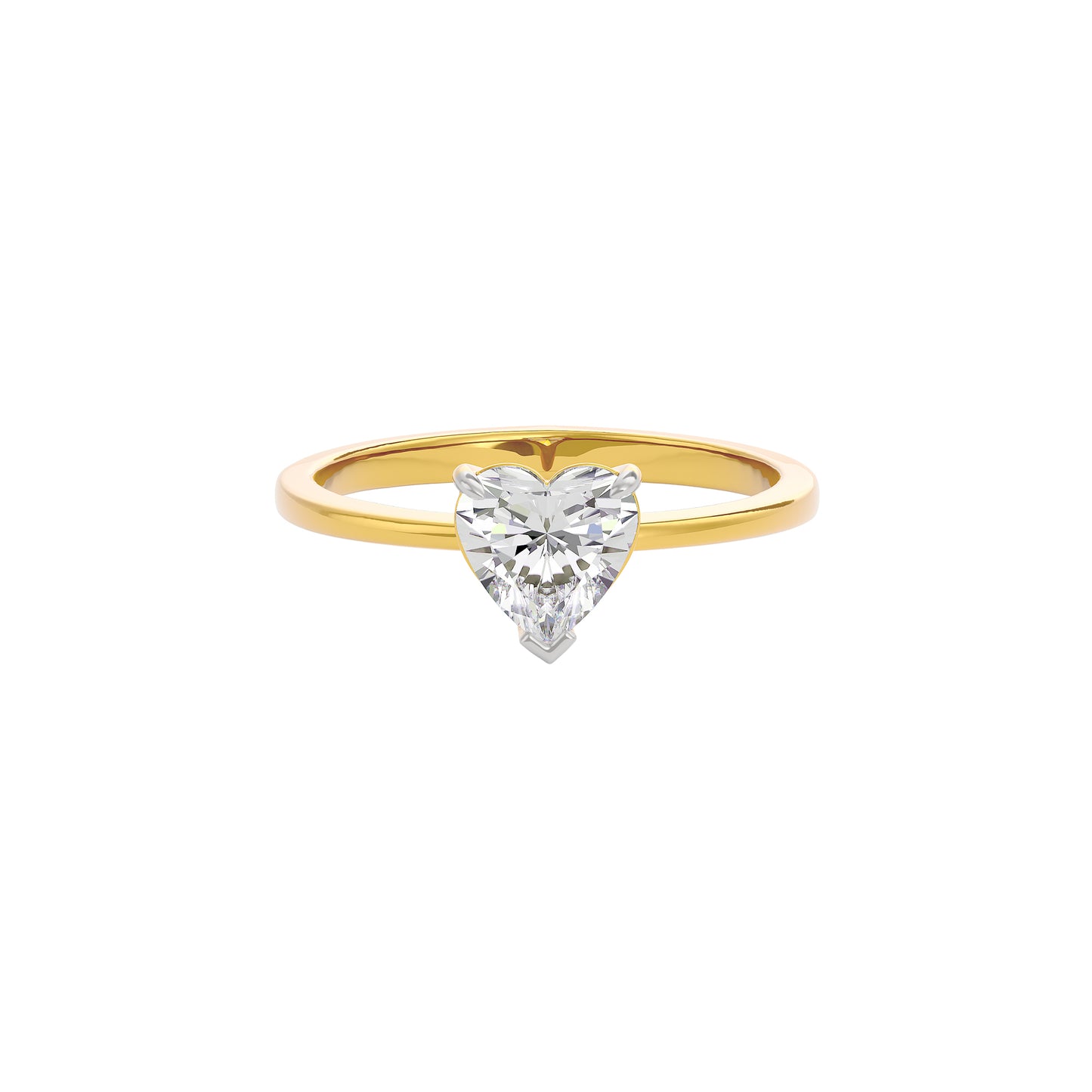 Lustrous Halo Diamond Ring 18 KT / Yellow Gold / 22