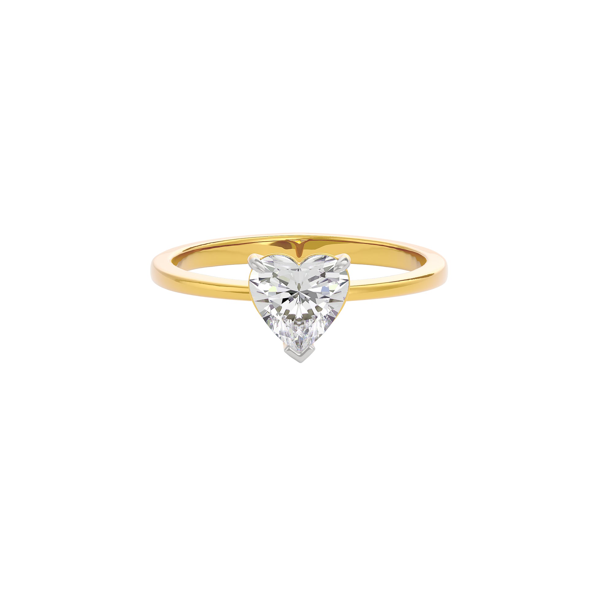 Lustrous Halo Diamond Ring 18 KT / Yellow Gold / 22