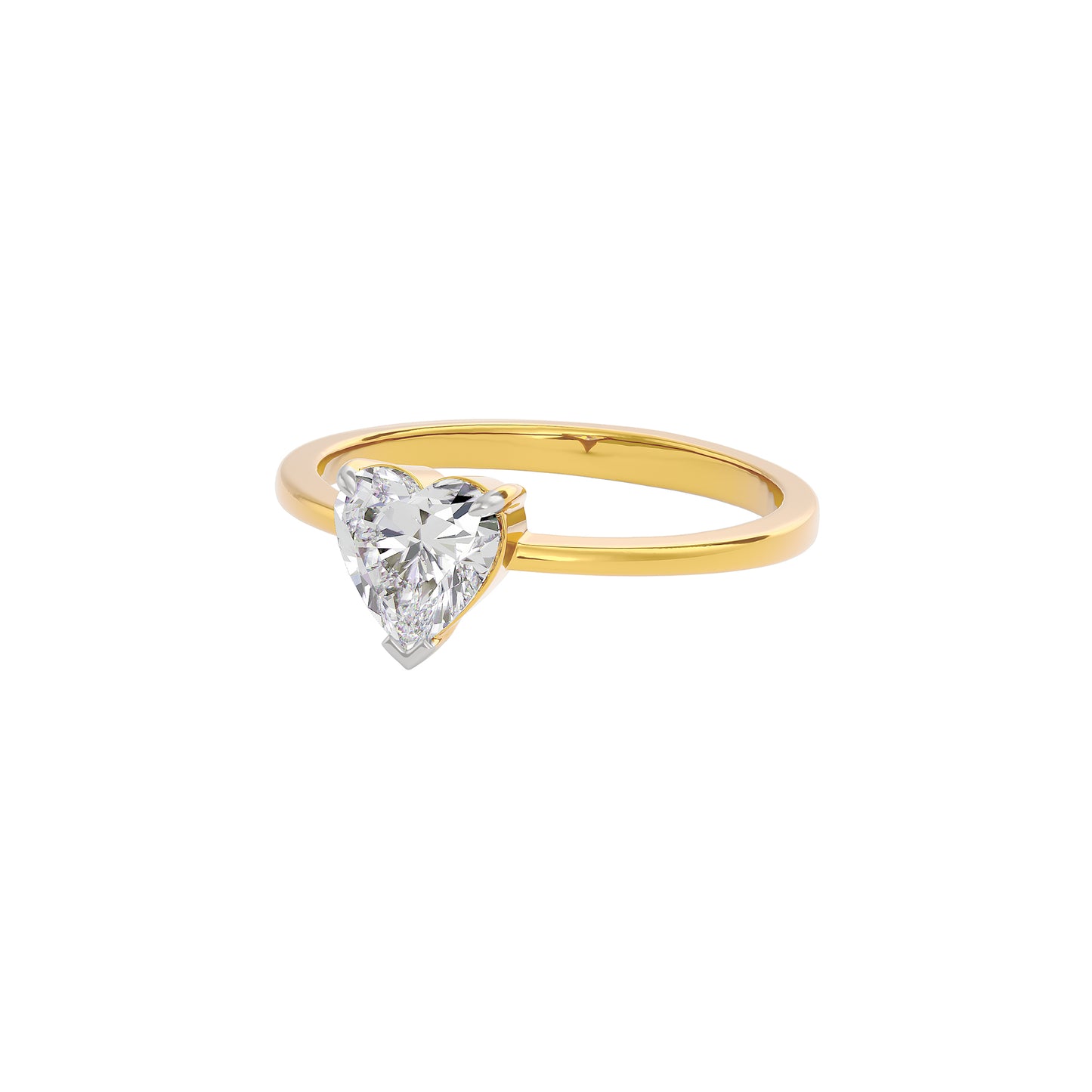 Lustrous Halo Diamond Ring 18 KT / Yellow Gold / 22