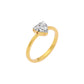 Lustrous Halo Diamond Ring 18 KT / Yellow Gold / 22