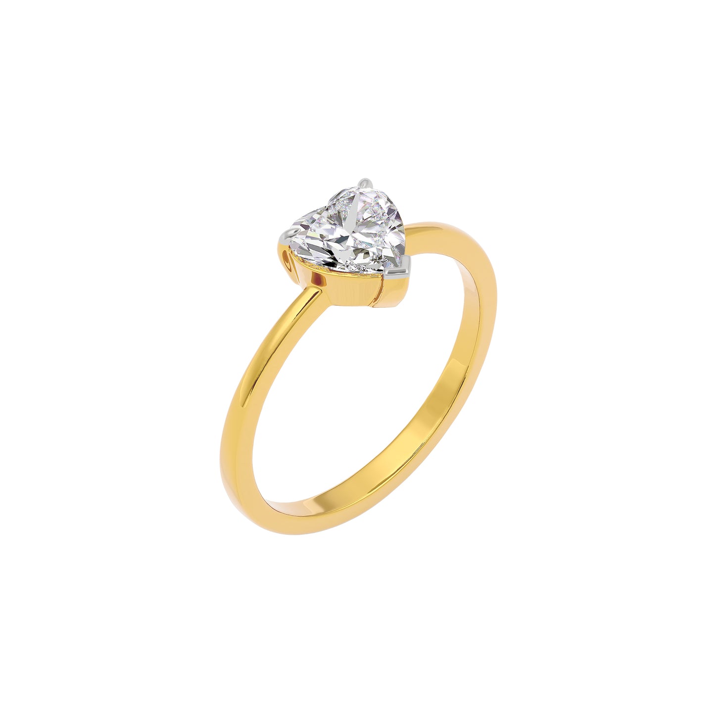 Lustrous Halo Diamond Ring 18 KT / Yellow Gold / 22