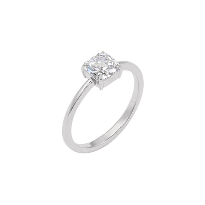 Radiant Charm Diamond Ring 18 KT / White Gold / 22
