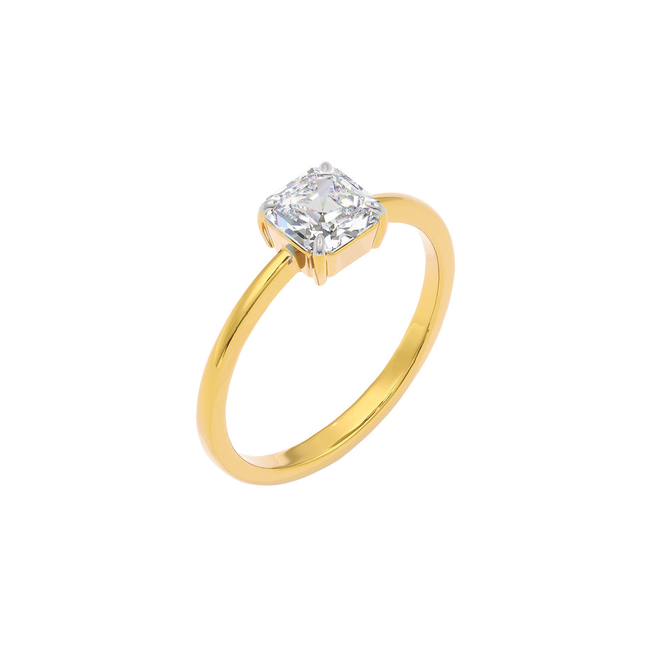 Radiant Charm Diamond Ring 18 KT / Yellow Gold / 22