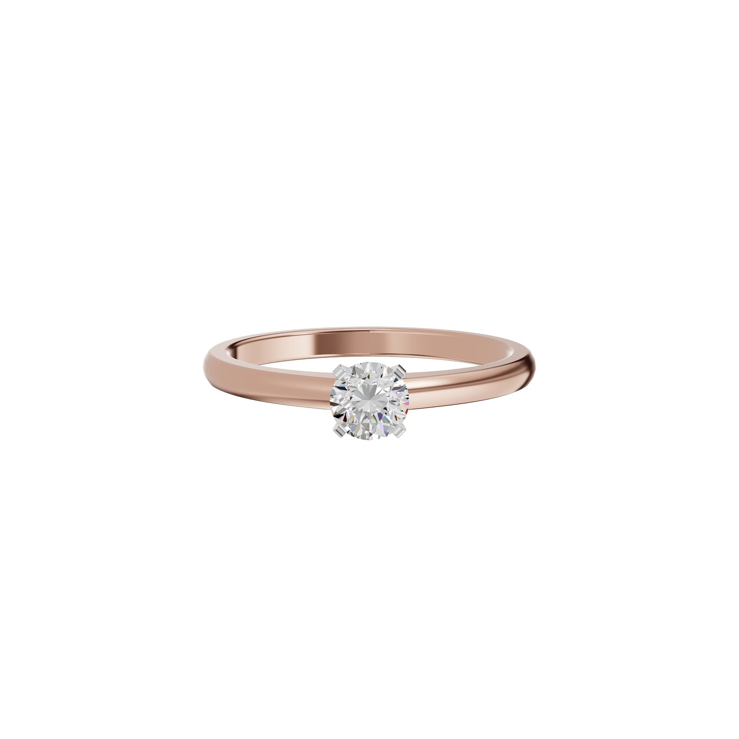 Infinite Classic Round Diamond Ring 18 KT / Rose Gold / 18